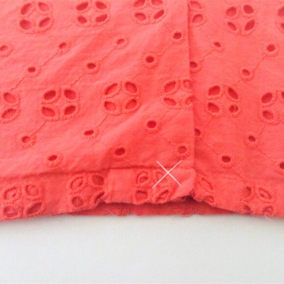 J. CREW CORAL STRAPLESS EYELET LACE DRESS NWT SZ 2 - Picture 8 of 11
